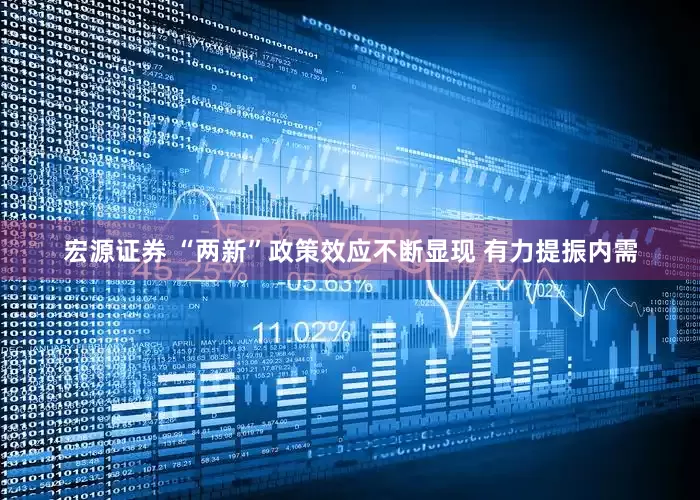 宏源证券 “两新”政策效应不断显现 有力提振内需